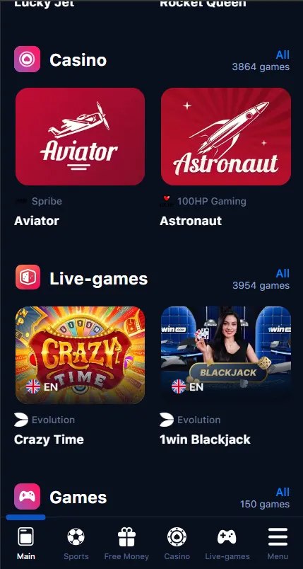 1Win APK download